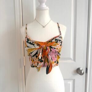 Aerie Size Medium Tropical Cami Cropped Top